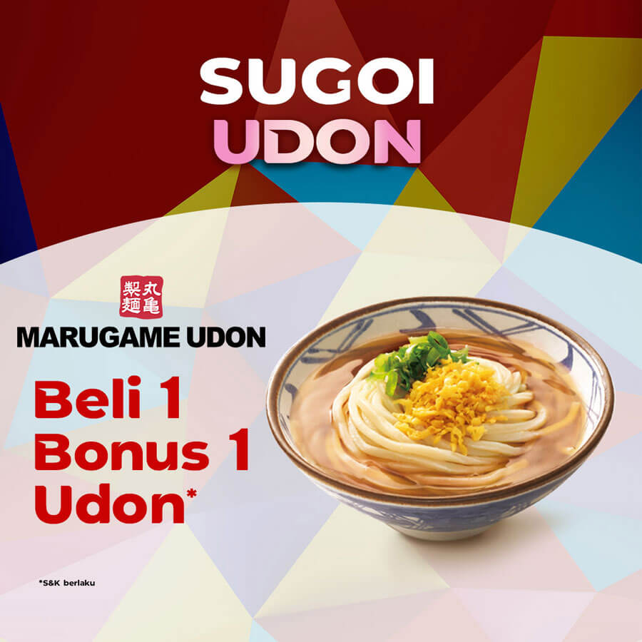 Marugame Udon Beli 1 Bonus 1 Udon*